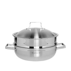 Nồi hấp 2 tầng Inox 3 lớp đáy liền Ccaremian 24cm