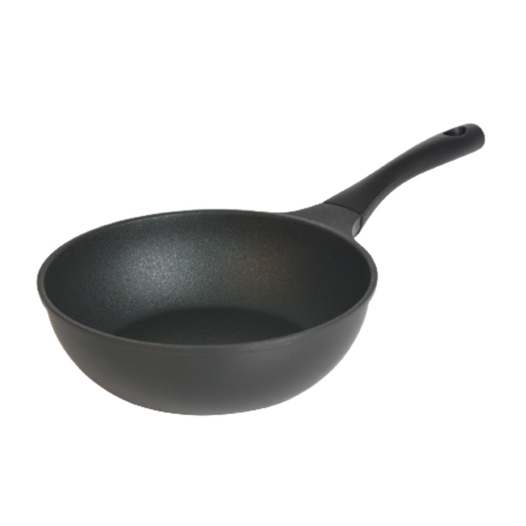 Chảo Sâu Lòng đúc nguyên khối All Black 24, 28cm, HAPPYCOOK