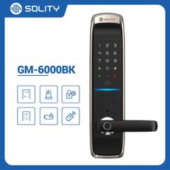 Khóa điện tử SOLITY GM - 6000BK (Vân tay - Thẻ từ - Mã Số - Wifi)