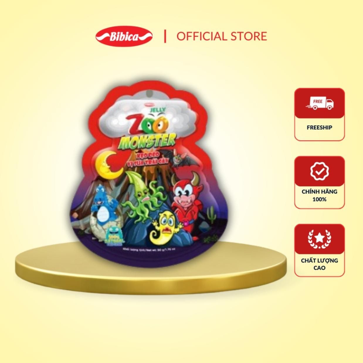 Kẹo Dẻo Zoo Monster Bibica 3D 50g