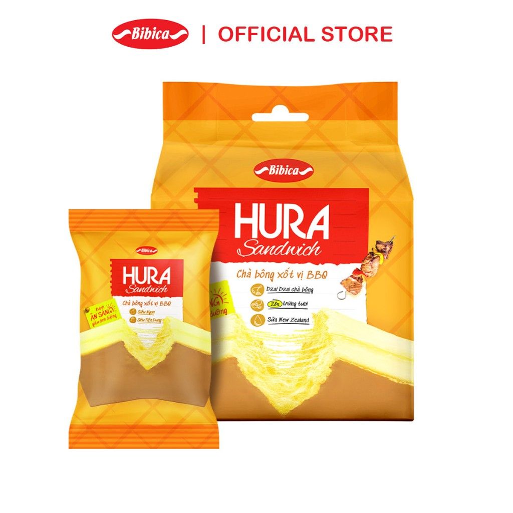 Bánh Hura Sandwich Chà Bông Xốt Vị BBQ 90g