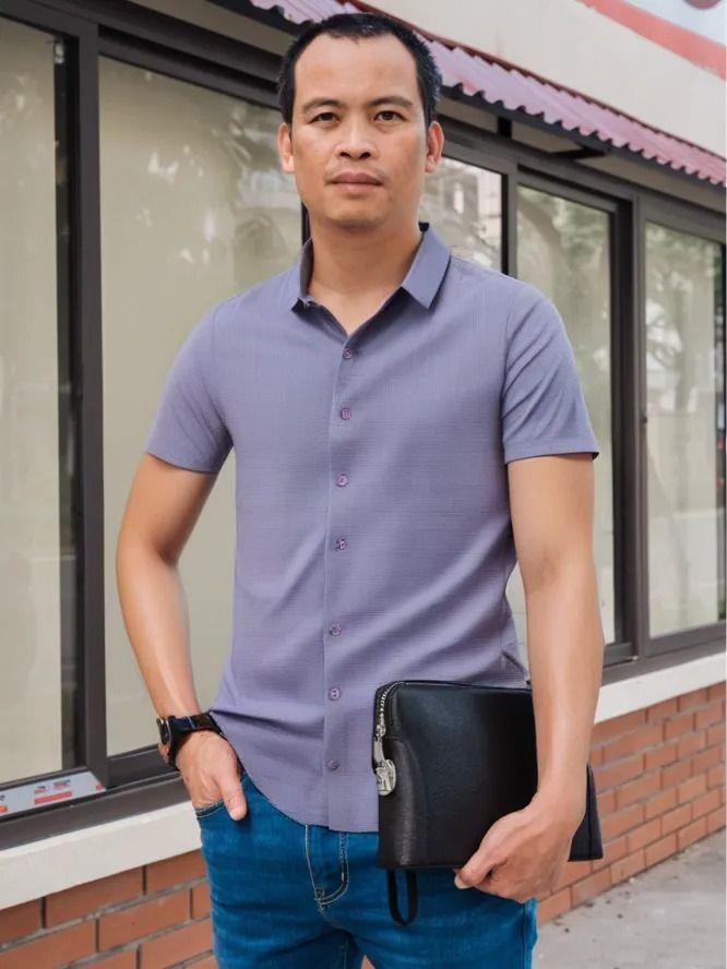 Áo sơ mi cộc tay Vincento Thành Công