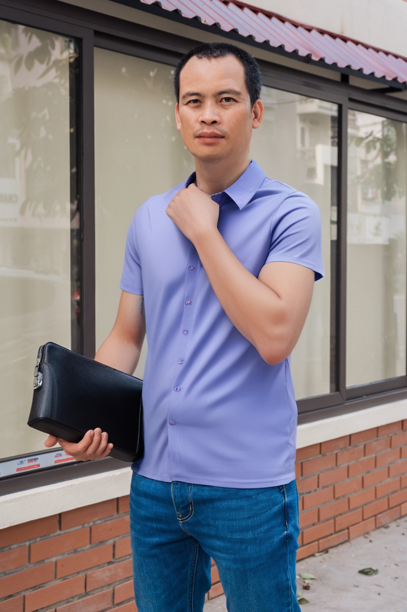 Áo sơ mi cộc tay Vincento Thành Công