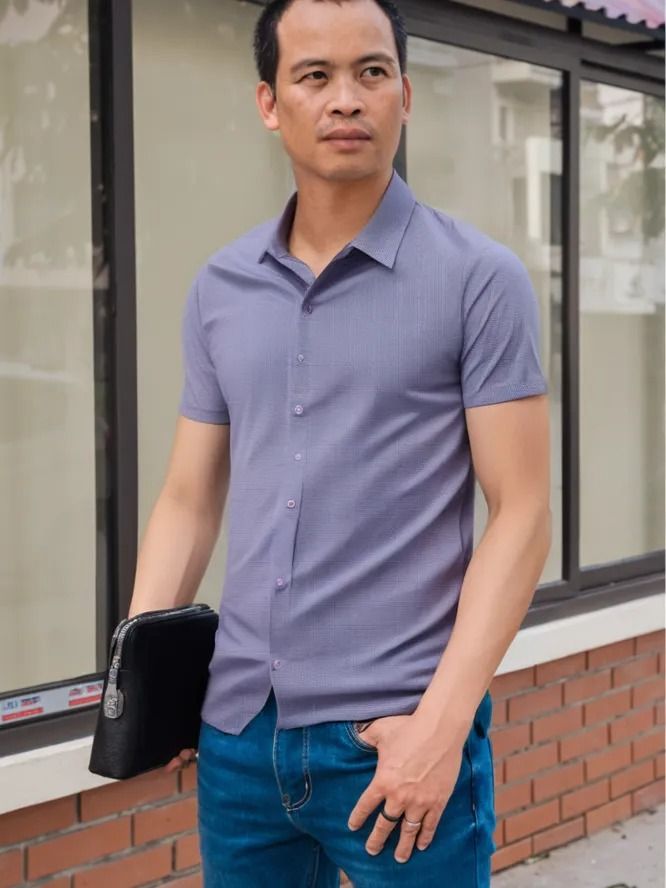 Áo sơ mi cộc tay Vincento Thành Công