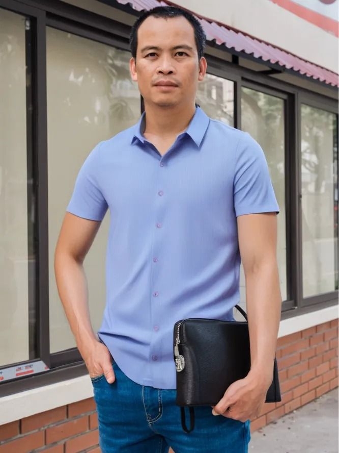 Áo sơ mi cộc tay Vincento Thành Công