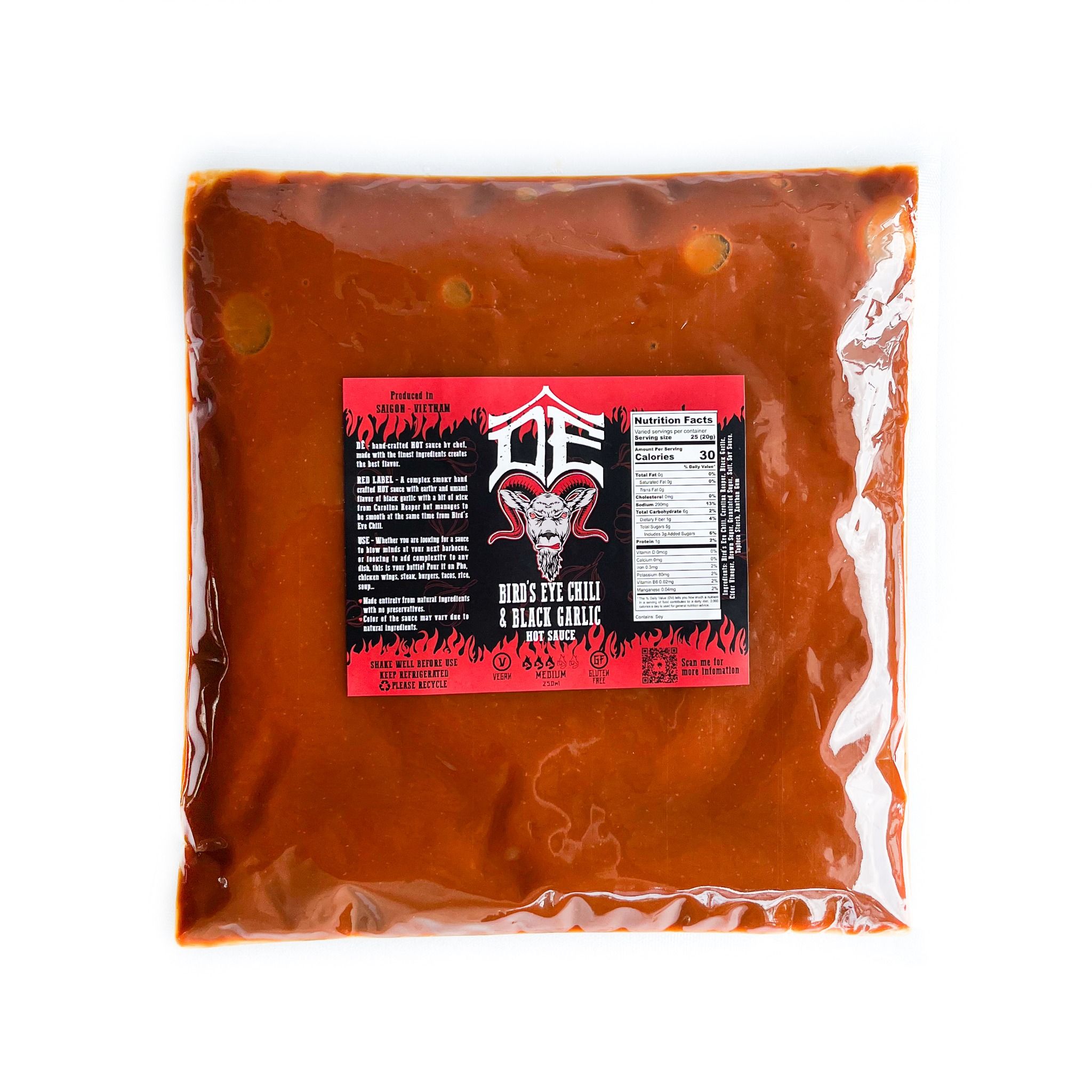 Túi Vacuum Bird's Eye Chili & Black Garlic - 1Kg
