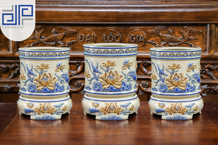 Bát hương Liên hoa cát tường