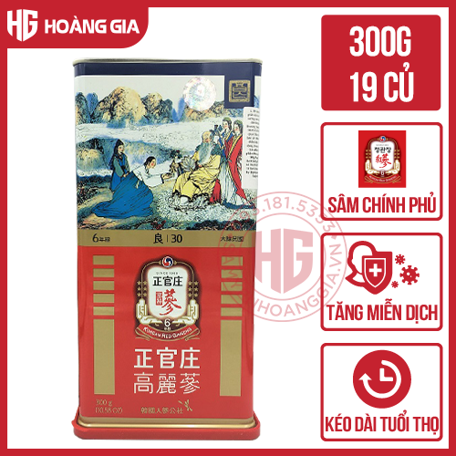 Hồng Sâm Củ Khô 6 Năm tuổi KGC 300g số 30 - 19 củ