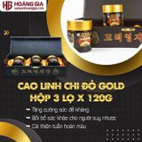 Cao linh chi đỏ Hàn quốc GOLD hộp gỗ đen 3 lọ x 120g