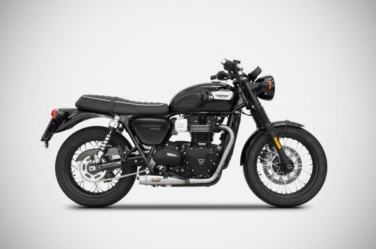 Pô Zard Full System Mirror Polished Triumph Bonneville T100 2017>
