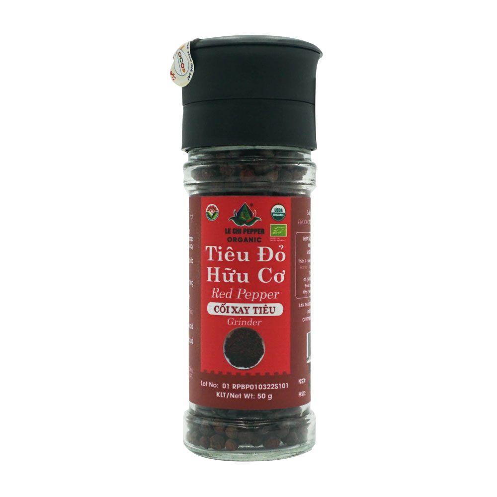 Tiêu đỏ hữu cơ dạng máy xay