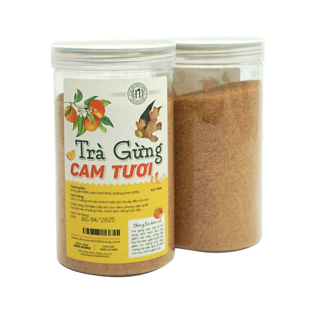 Trà gừng cam tươi