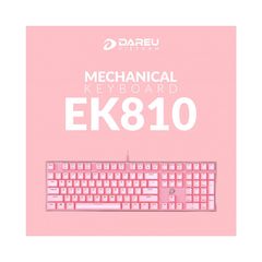 Bàn Phím Cơ DAREU EK810 PINK - Led Pink (USB/Red switch) - Bàn Phím Gaming Màu Hồng Chính Hãng