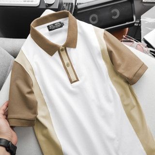 Áo thun polo bigsize nam phối màu thời trang 2 bên sườn (mẫu 38)