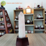 Trụ thạch anh hồng nặng 700gr, cao 23.5cm