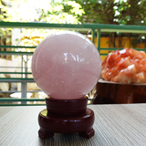 Cầu thạch anh hồng nặng 3.5kg, đường kính 13.3cm