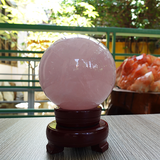 Cầu thạch anh hồng nặng 3.5kg, đường kính 13.3cm