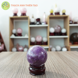 Cầu thạch anh tím nặng 0.3kg, đường kính 5.8cm
