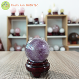 Cầu thạch anh tím nặng 0.3kg, đường kính 5.8cm