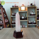 Trụ thạch anh hồng nặng 400gr, cao 21cm