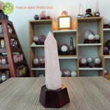 Trụ thạch anh hồng nặng 400gr, cao 21cm