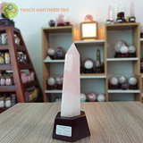 Trụ thạch anh hồng nặng 400gr, cao 21cm