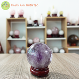 Cầu thạch anh tím nặng 0.58kg, đường kính 7.1cm