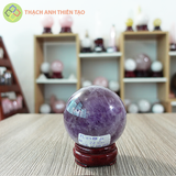 Cầu thạch anh tím nặng 0.68kg, đường kính 7.7cm