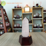 Trụ thạch anh hồng nặng 500gr, cao 18cm
