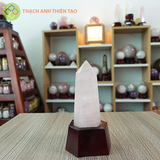 Trụ thạch anh hồng nặng 500gr, cao 18cm