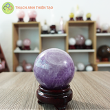 Cầu thạch anh tím nặng 0.62kg, đường kính 7.5cm
