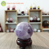 Cầu thạch anh tím nặng 0.66kg, đường kính 7.6cm
