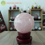 Cầu thạch anh hồng nặng 2.1kg, đường kính 110cm