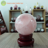 Cầu thạch anh hồng nặng 2.1kg, đường kính 110cm