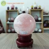 Cầu thạch anh hồng nặng 2.1kg, đường kính 110cm