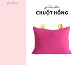  Vỏ gối tai chuột Premium Cotton hồng sen 