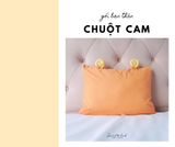  Vỏ gối tai chuột Premium Cotton cam 