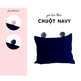  Vỏ gối tai chuột Premium Cotton xanh navy 