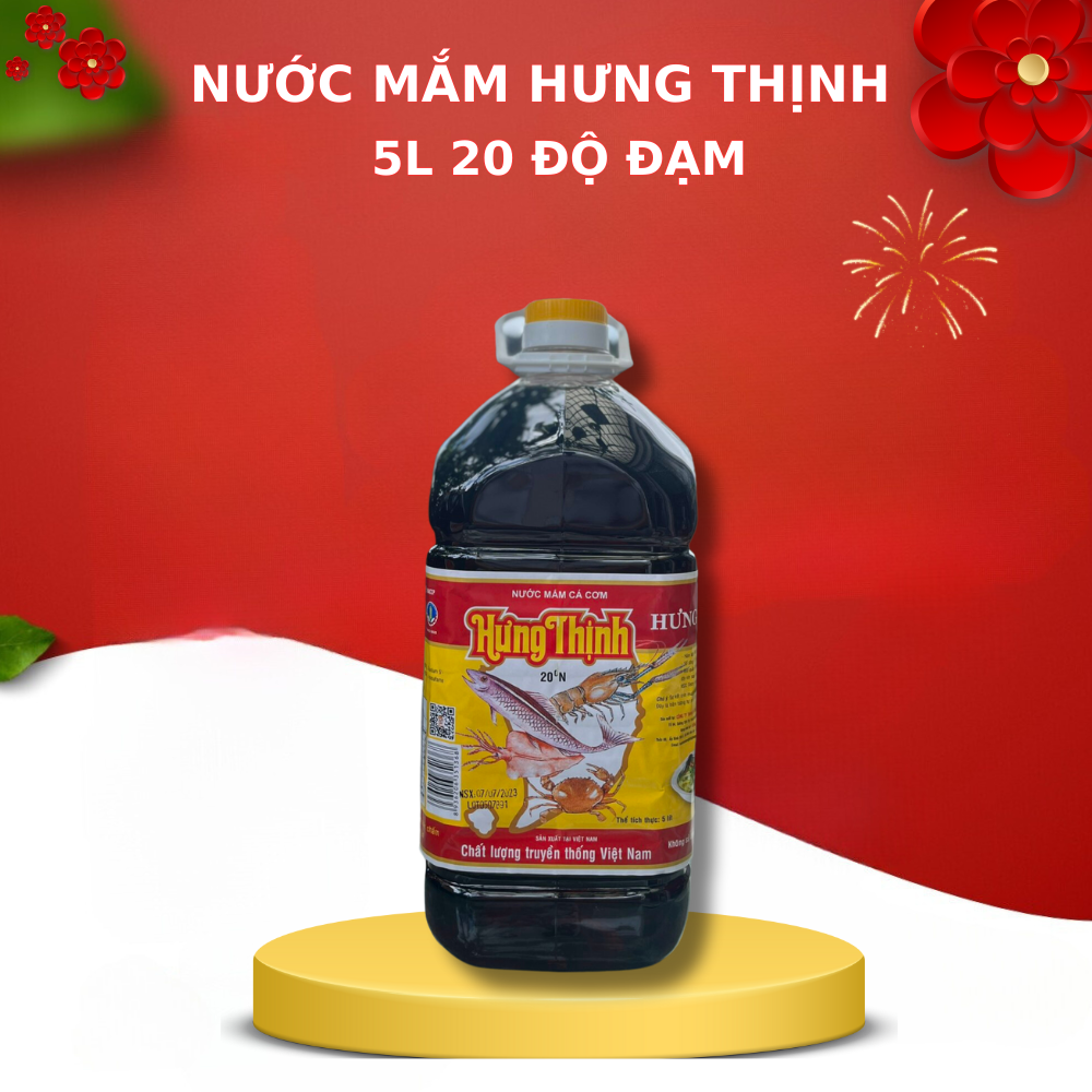 Nước Mắm 20 độ - 5L chuyên Nhà Hàng Quán Ăn ( 1 Thùng 2 Bình )