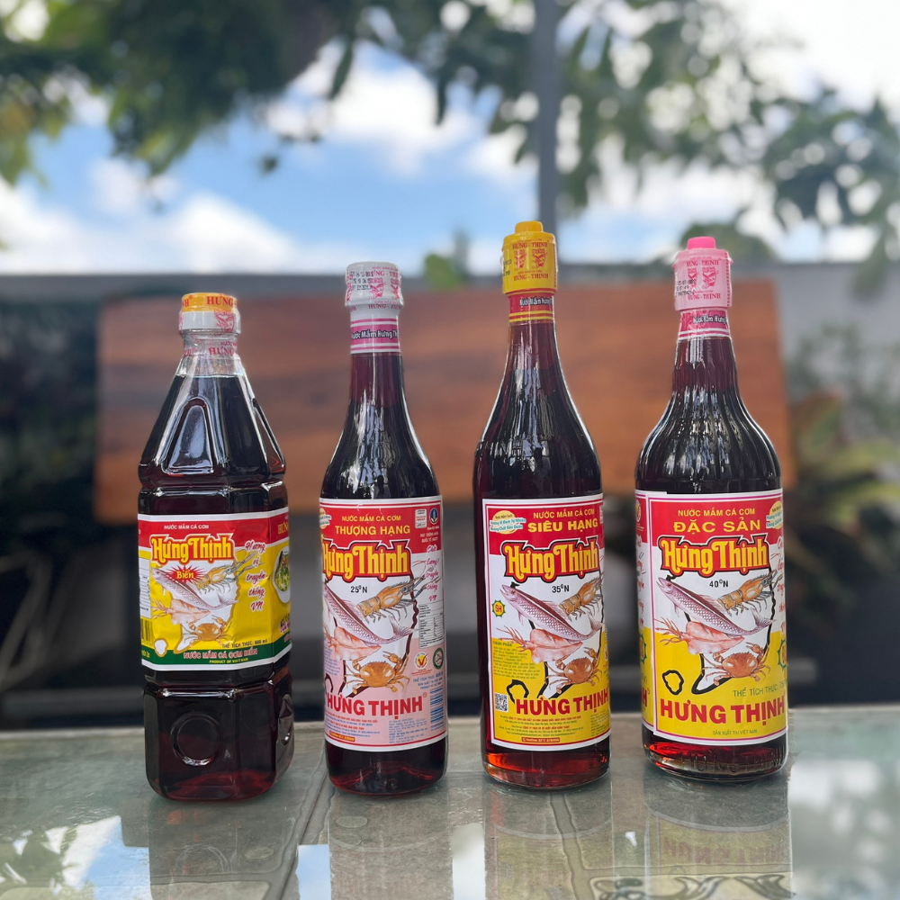 Nước Mắm Cá Cơm Đặc Sản Hưng Thịnh 40 độ Đạm - 750ML ( 1 Thùng 12 Chai )