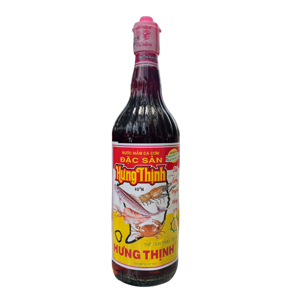 Nước Mắm Cá Cơm Đặc Sản Hưng Thịnh 40 độ Đạm - 750ML ( 1 Thùng 12 Chai )