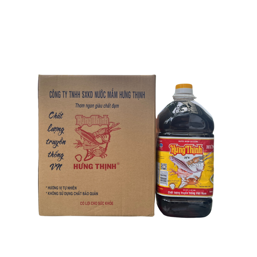 Nước Mắm 20 độ - 5L chuyên Nhà Hàng Quán Ăn ( 1 Thùng 2 Bình )