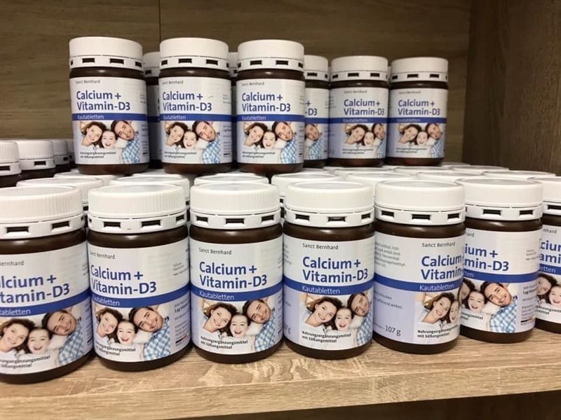 Viên Ngậm Sanct Bernhard Calcium Vitamin D3 Vị Socola 150v