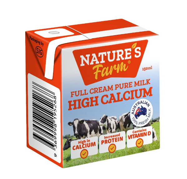 Thùng Sữa Tươi Nature's Farm High Calcium Úc (24*150ml)