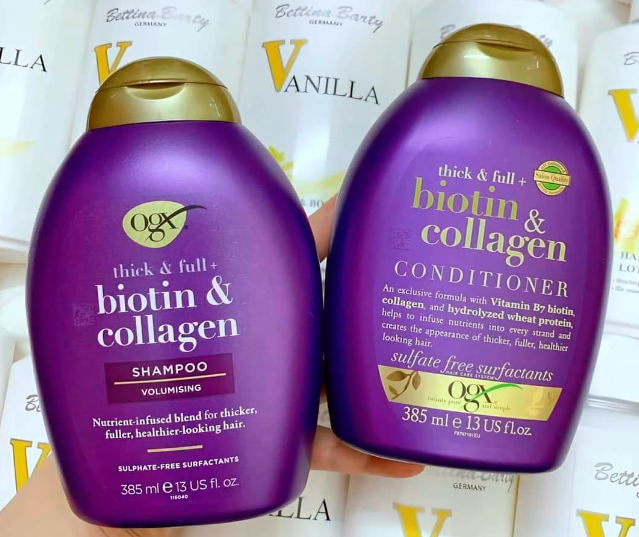 Gội xả OGX Thick & Full Biotin & Collagen (385ml*2)