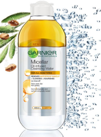 Tẩy Trang Garnier SkinActive Eau Nettoyante (Vàng - Dầu) 400ml