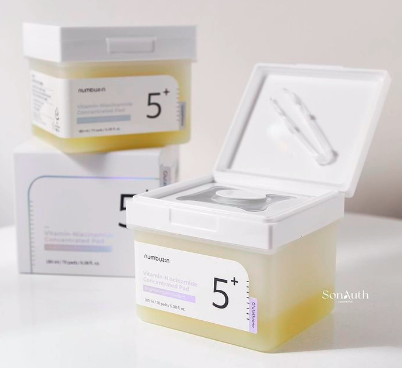 Toner Pad tẩy da chết Numbuzin No5 Vitamin Niacinamide (70 miếng) 180ml