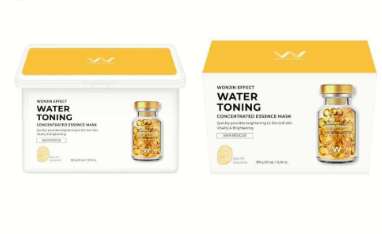 Hộp Mặt Nạ Wonjin Effect Water Toning Concentrated Essence Effect Mask (Vàng 30 Miếng) 350g