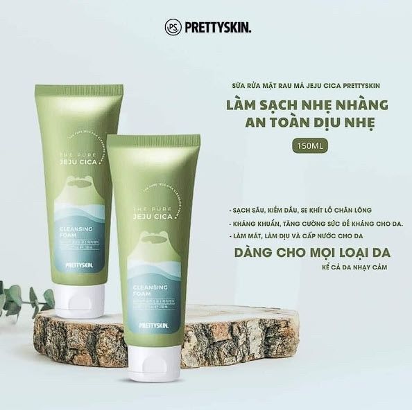 Sữa Rửa Mặt PrettySkin The Pure Jeju Cica Cleansing Foam 150ml
