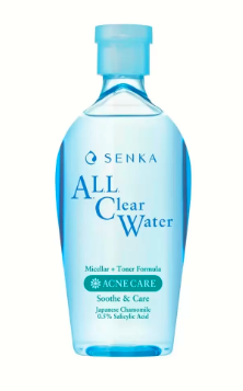Nước Tẩy Trang Senka All Clear Water Acne Care Soothe & Care 230ml (Tặng Sữa Rửa Mặt 50g)